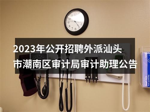 2023年公开招聘外派汕头市潮南区审计局审计助理公告 图片