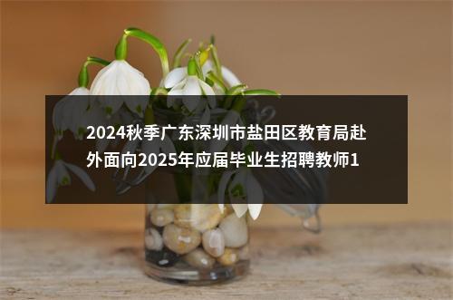 2024秋季广东深圳市盐田区教育局赴外面向2025年应届毕业生招聘教师110人公告 图片