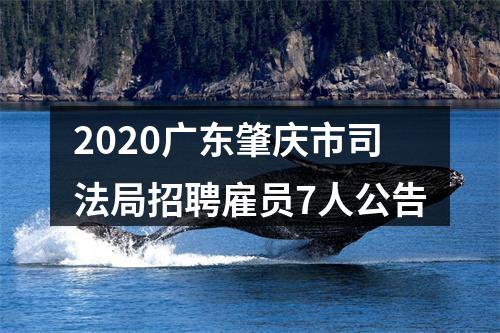 2020广东肇庆市司法局招聘雇员7人公告 图片